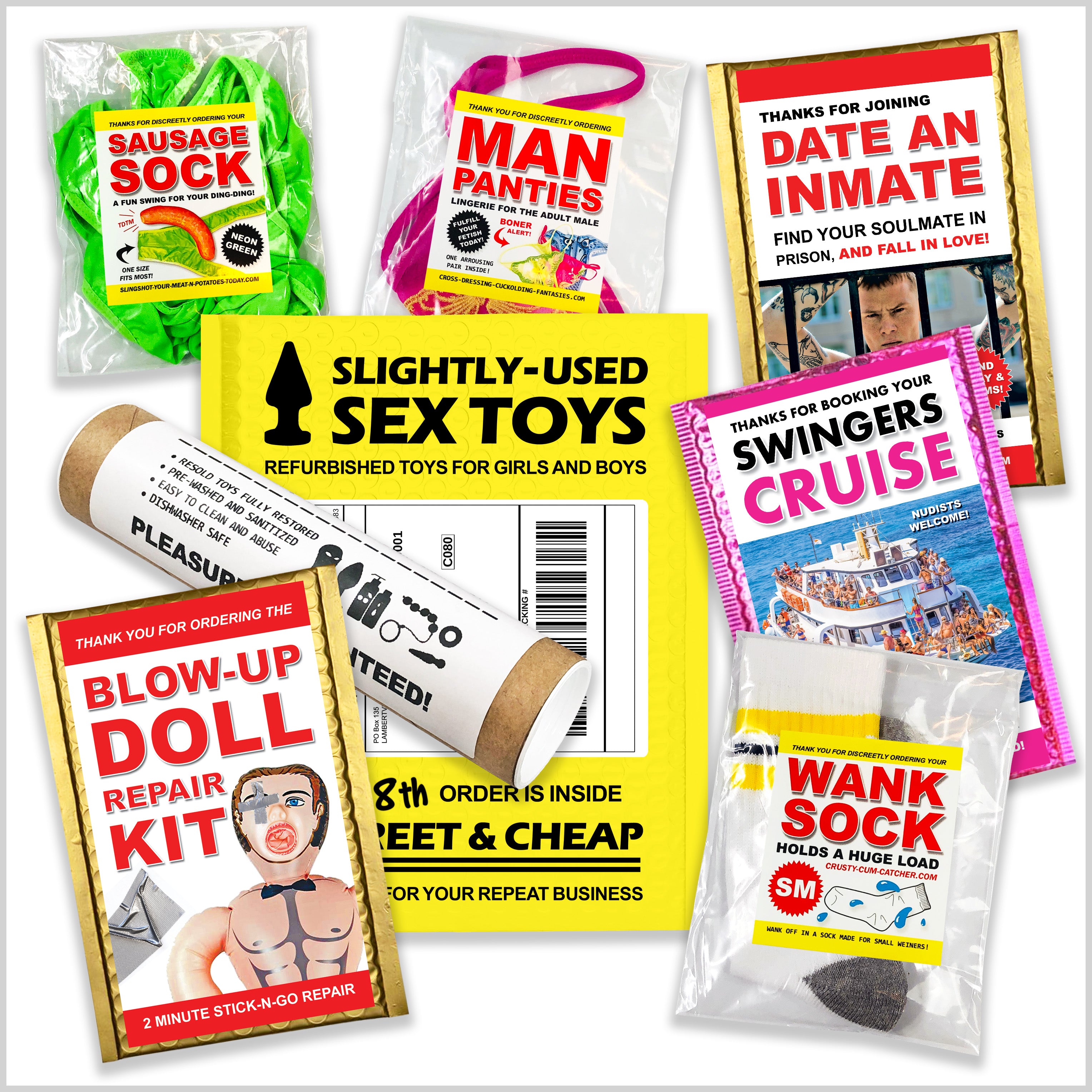 Prank Bubble Mailers for Postal Jokes Design Doggie