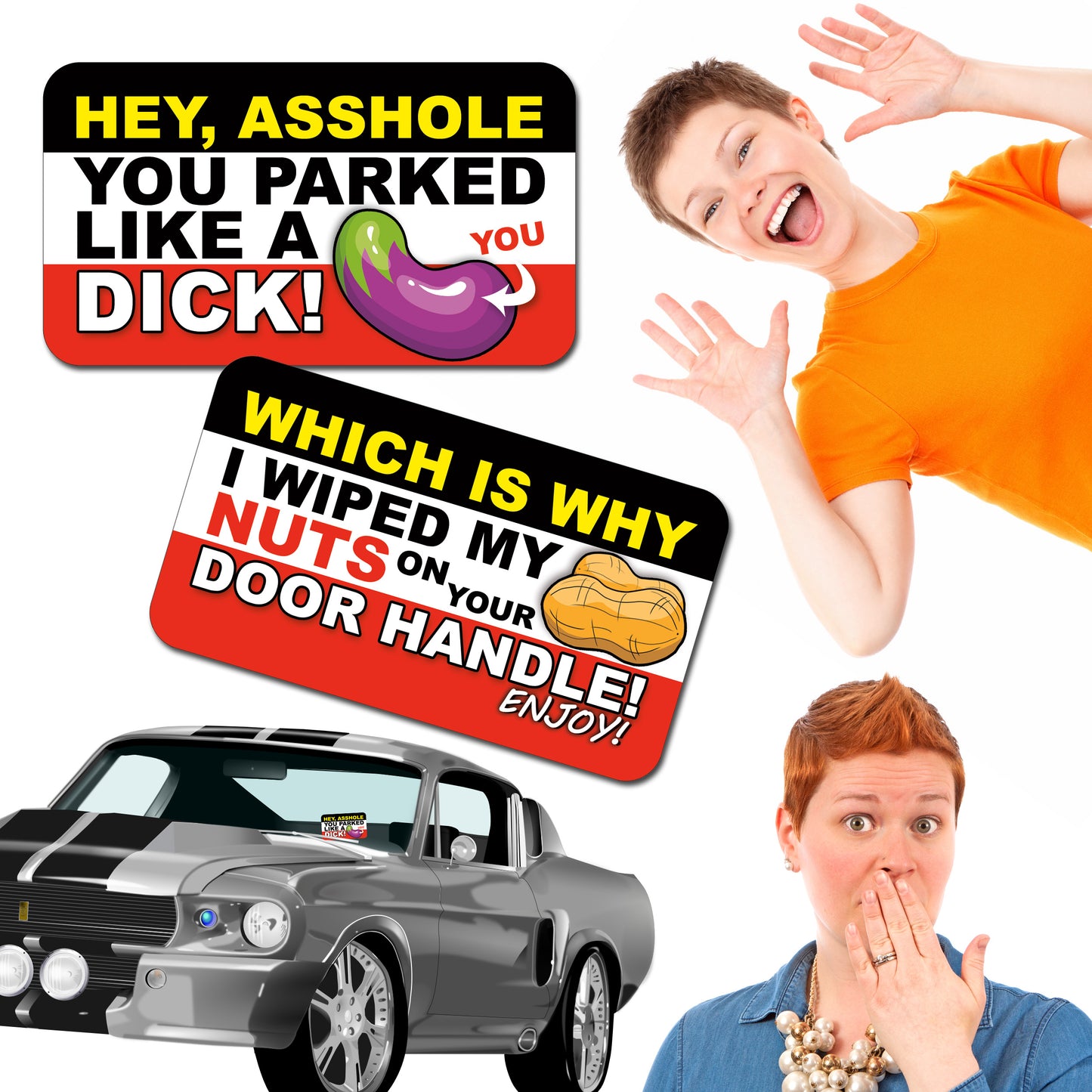 Hey Asshole, You Parked Like A Dick Parking Cards 50 Pack