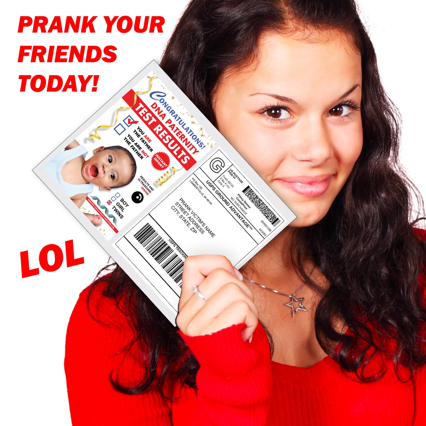 You Are The Father Fake DNA Test Results Prank Mail