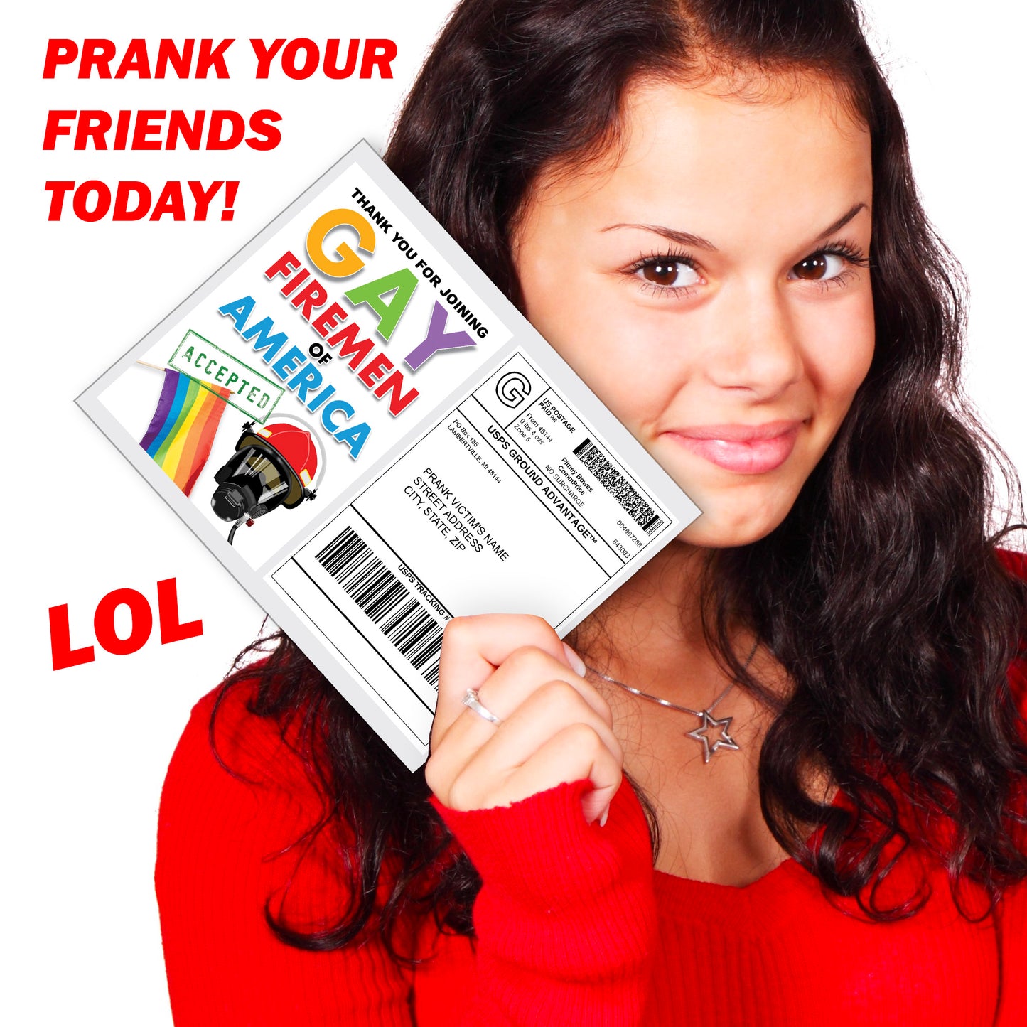 Gay Firemen Gag Membership Club Prank Mail Packet