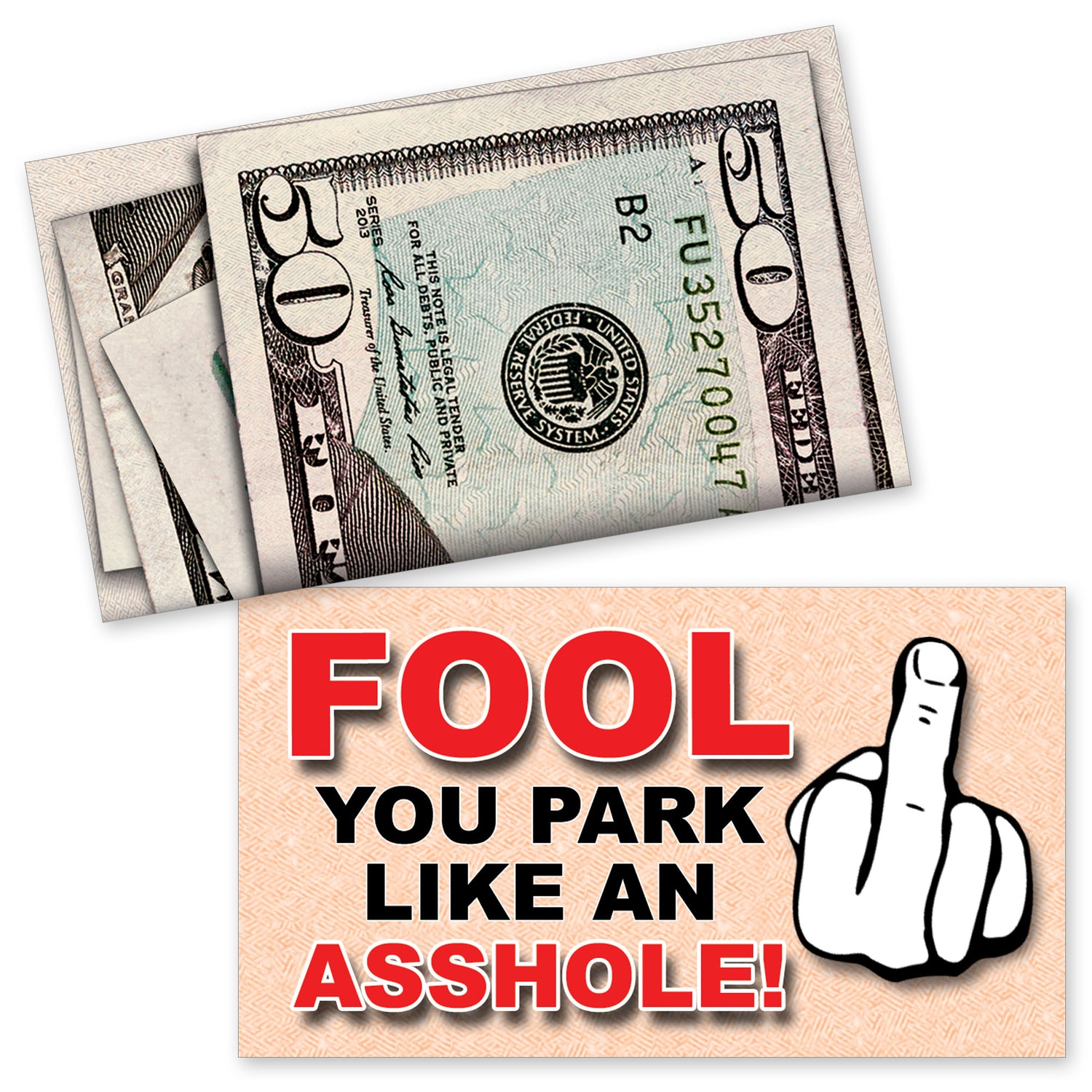 Bad Drivers Parking Money Prank Cards