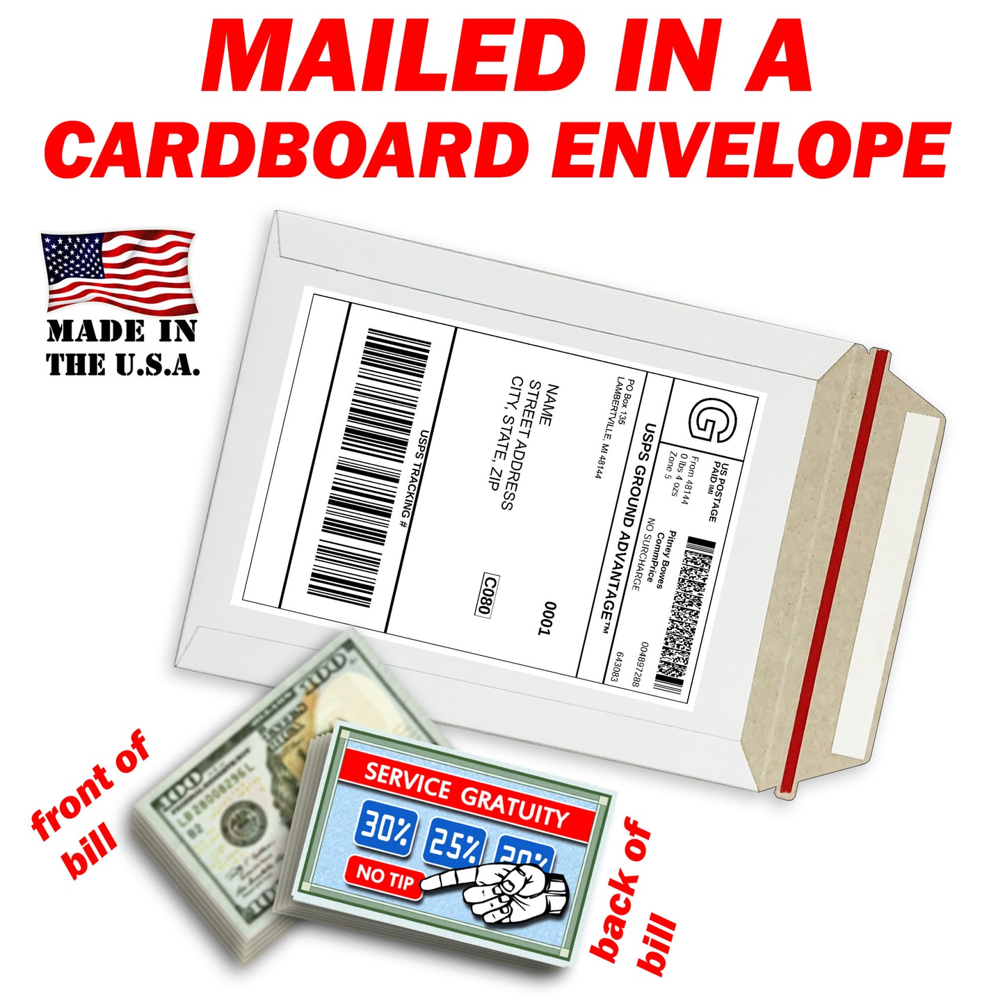 No Tip - Anti Tipping Culture - Zero Service Gratuity Fake Prank 100 Dollar Bills Money! 50 Qty! Troll Everyone!