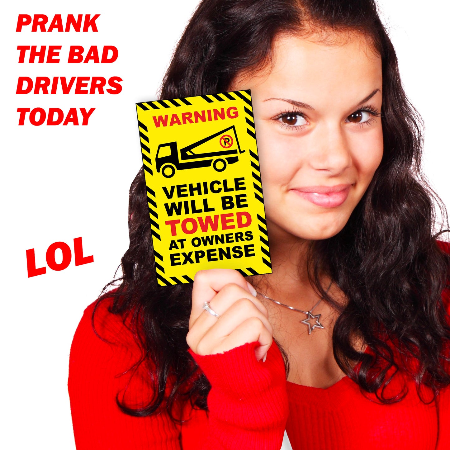 Prank Towing Parking Violation Stickers for Windshields of Bad Drivers - 12 Qty (Copy)