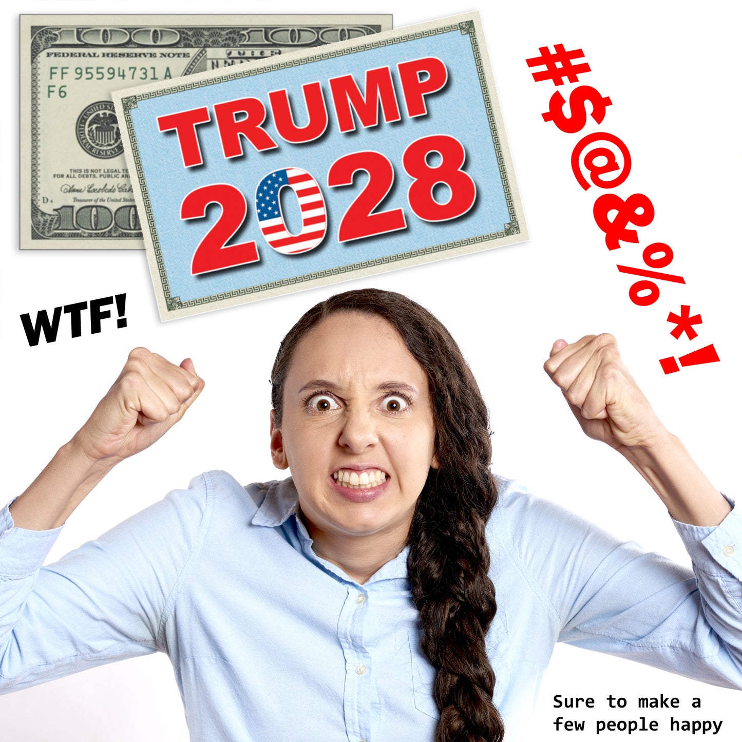 Trump 2028 Fake Prank 100 Dollar Bills Money! 50 Qty! Troll Everyone!