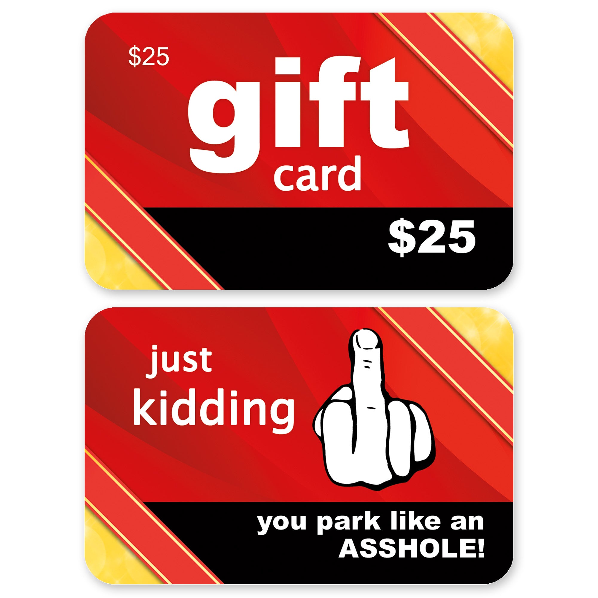 Asshole Bad Parking Prank Cards 50 Pack Gift Cards – Design Doggie