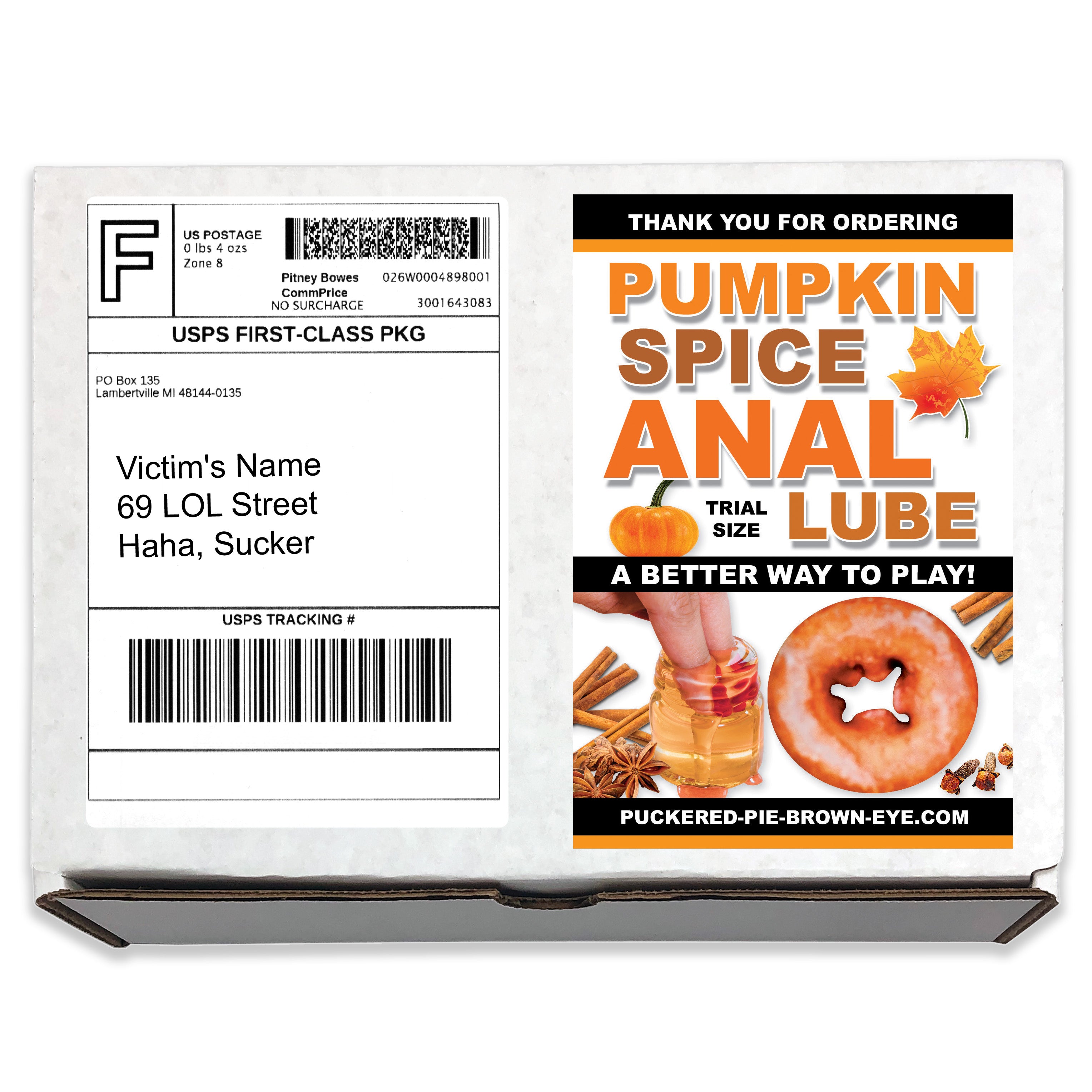Pumpkin Spice Anal Lube Prank Mail Design Doggie Pumpkin Spice Anal Lube Prank Mail Design Doggie