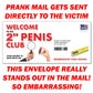 2" Penis Club Prank Letter