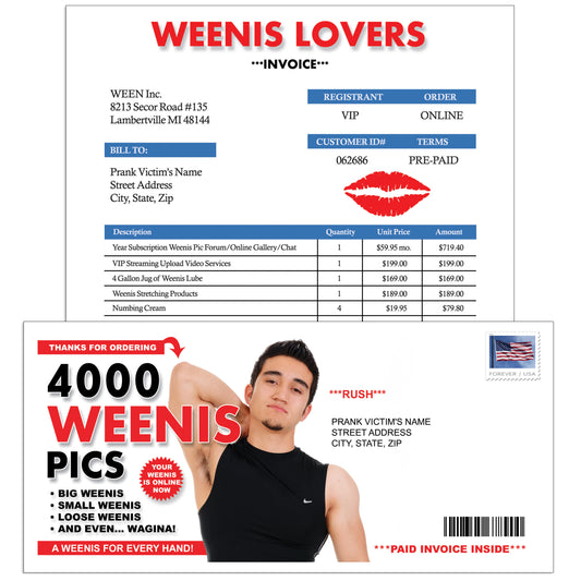 4000 Weenis Pics Prank Mail