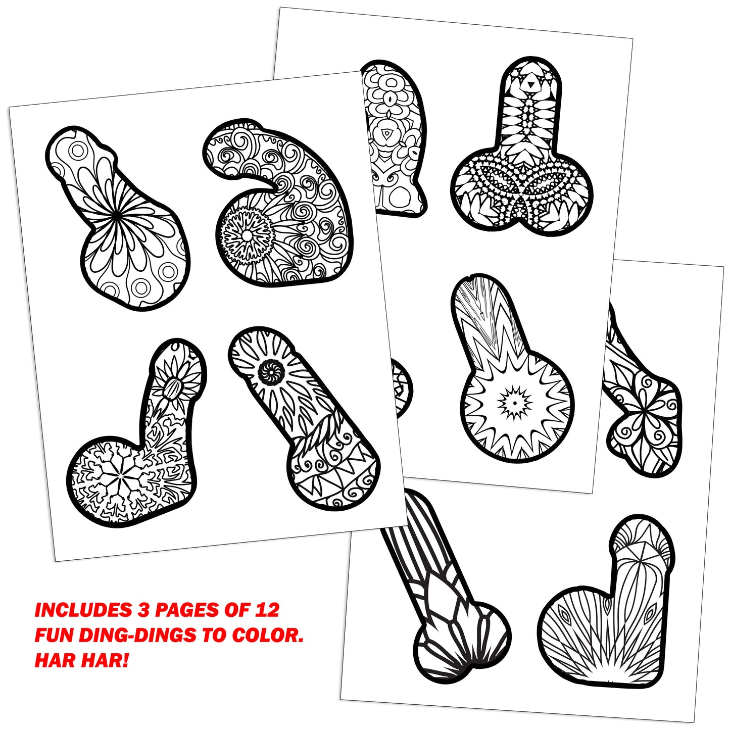 Adult Penis Coloring Book Prank Mail