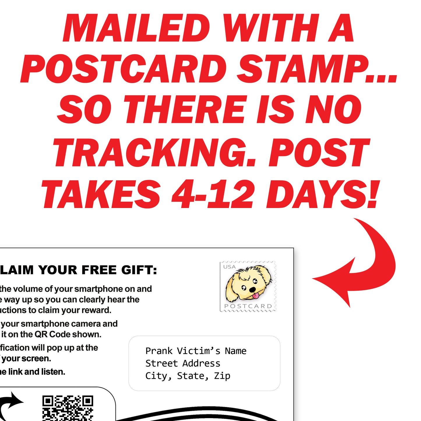 Members Reward Embarrassing Mail Prank Postcard