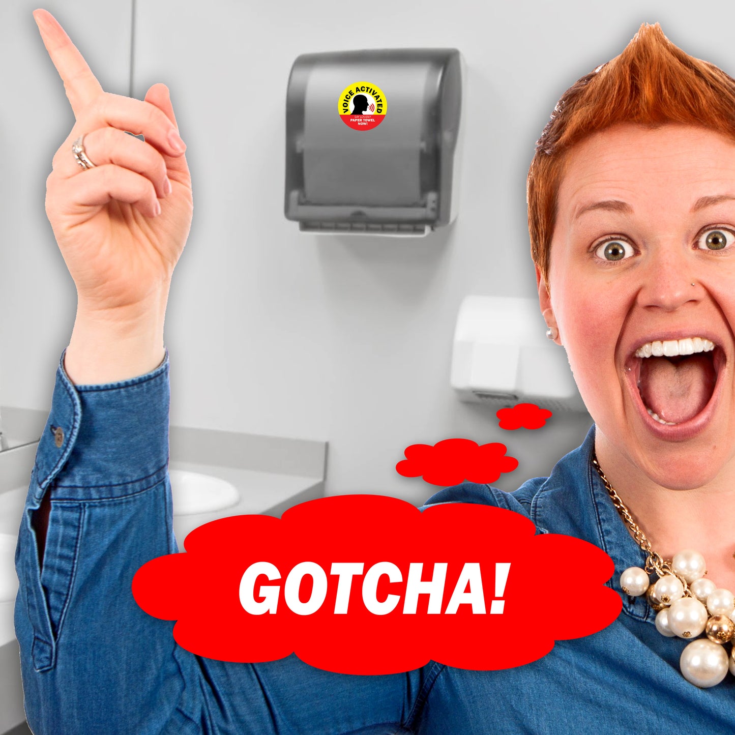 Prank Voice Activated, Motion, Clap, Bathroom Stickers - 30 QTY