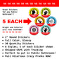 Prank Voice Activated, Motion, Clap, Bathroom Stickers - 30 QTY