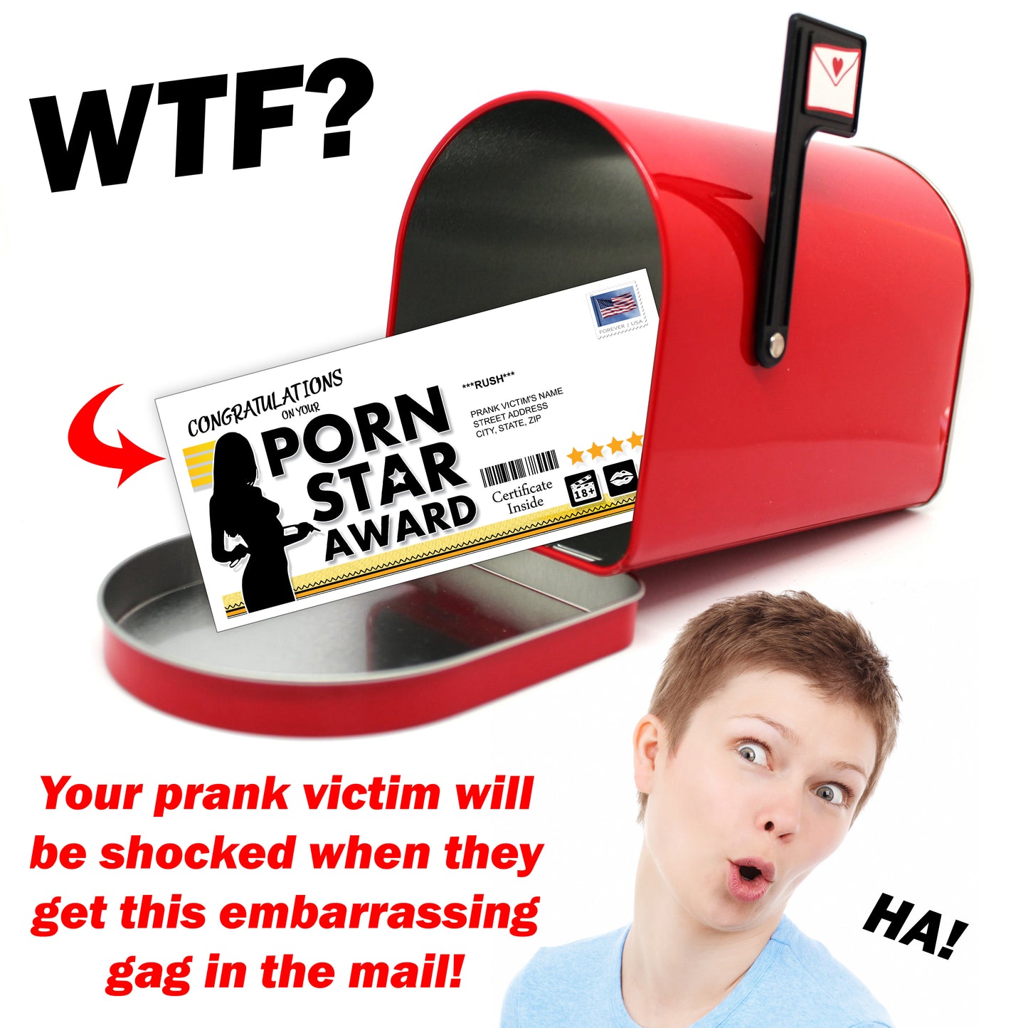 Fake Pornstar Awards Prankmail - Sent to Victims Anonymously!