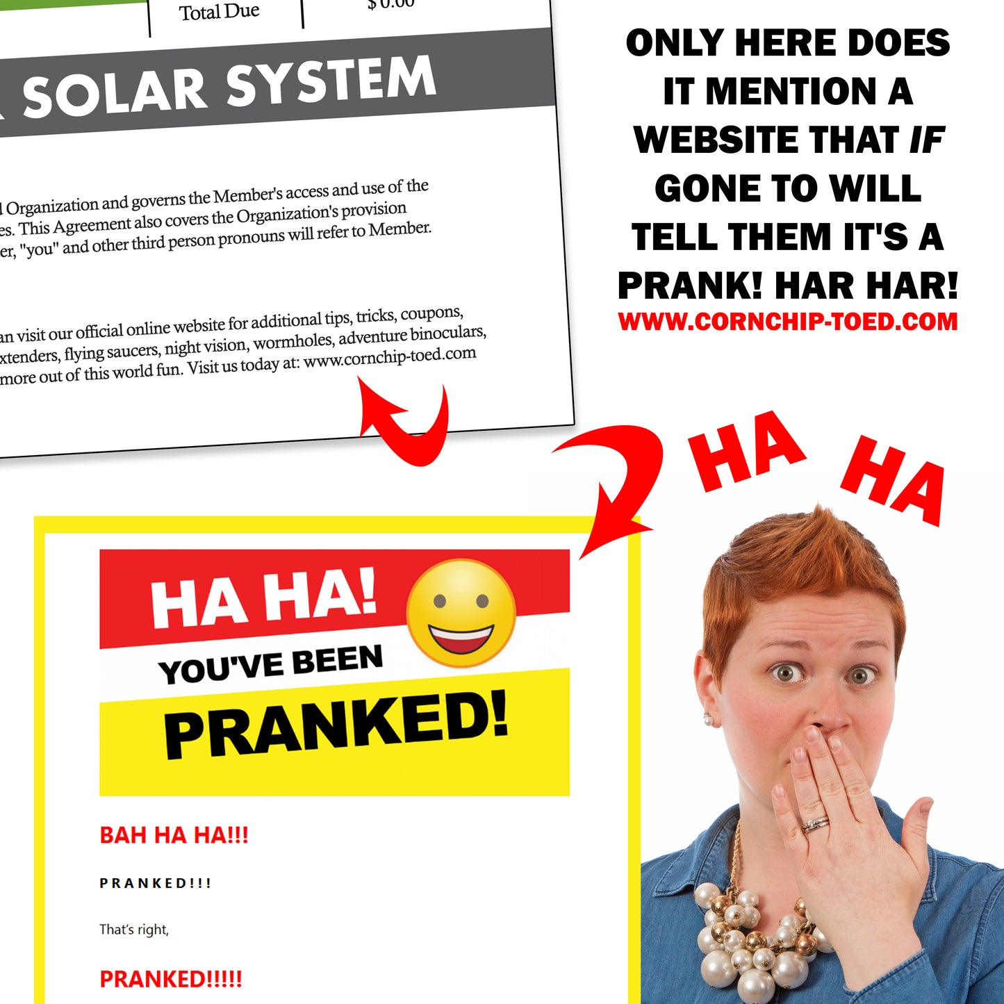 Alien Abduction Fake Document Prank Mail