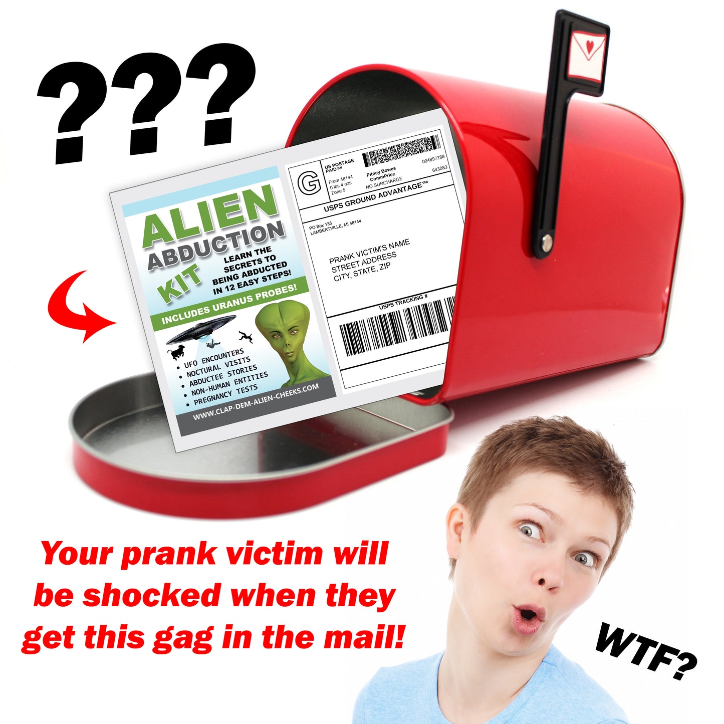 Alien Abduction Fake Document Prank Mail