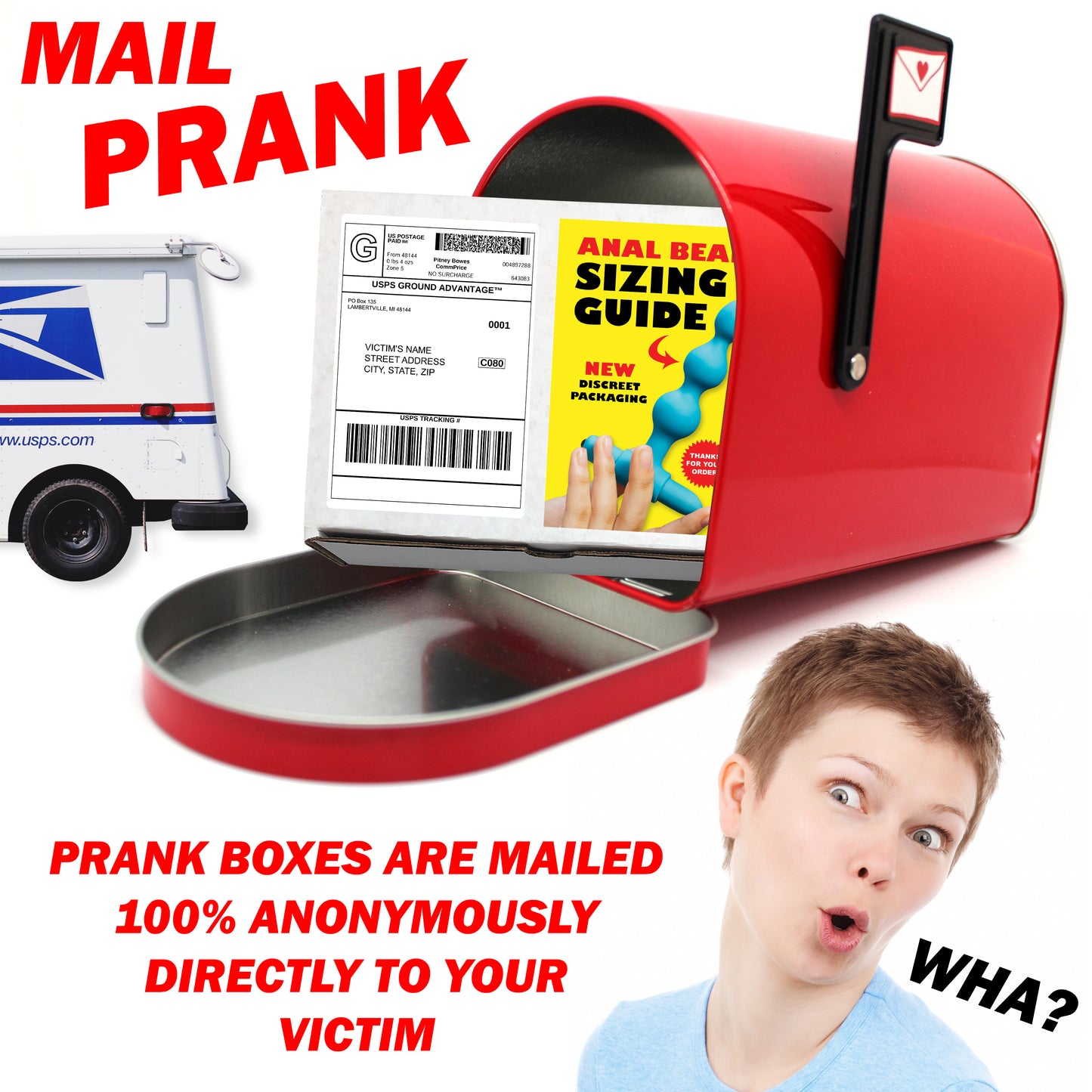 Anal Beads Sizing Guide Prank Mail