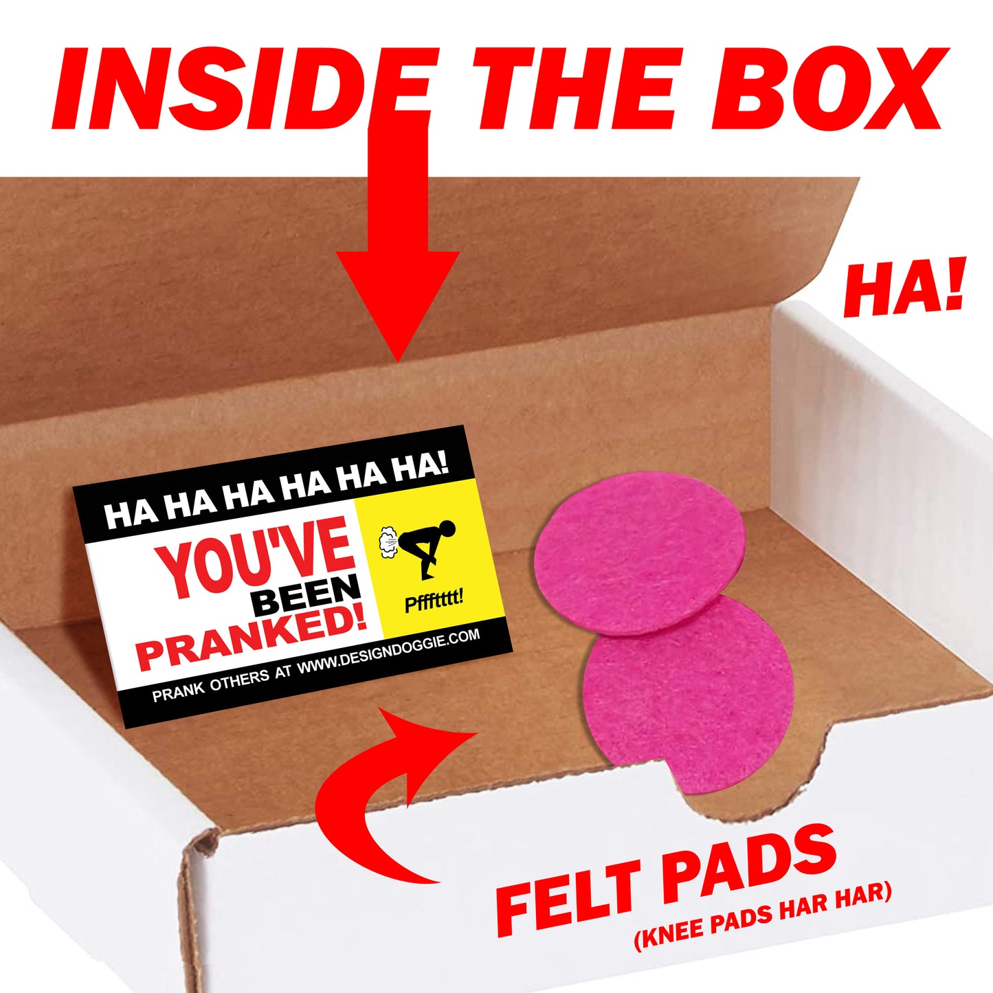 BJ Knee Pads Prank Mailer Gag Gift