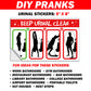 Funny Men's Bathroom Urinal Prank Stickers 12 QTY