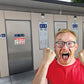 Funny Men's Bathroom Toilet Prank Stickers 12 QTY