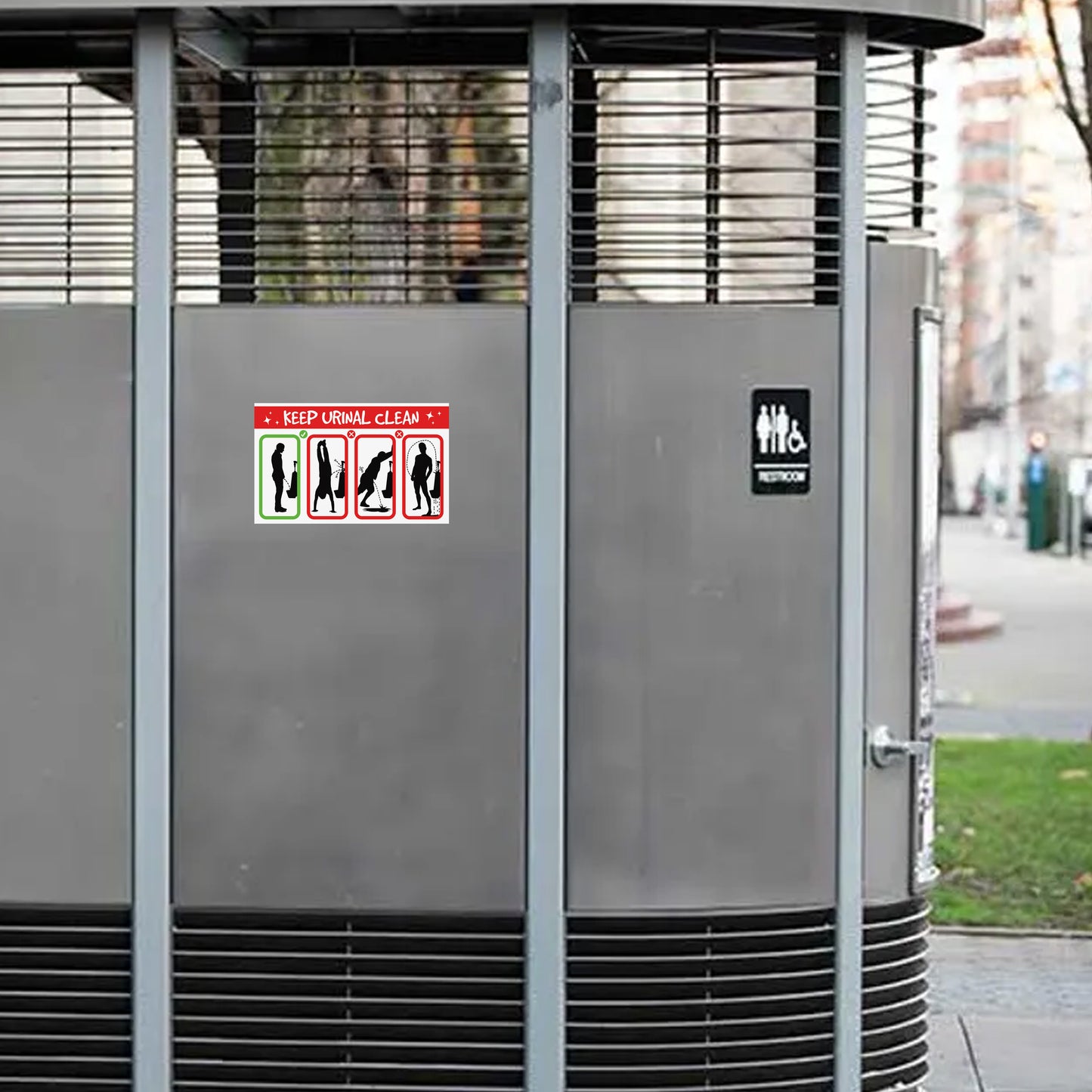 Funny Men's Bathroom Urinal Prank Stickers 12 QTY