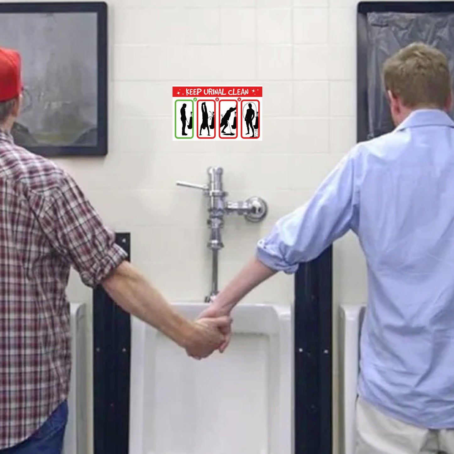 Funny Men's Bathroom Urinal Prank Stickers 12 QTY