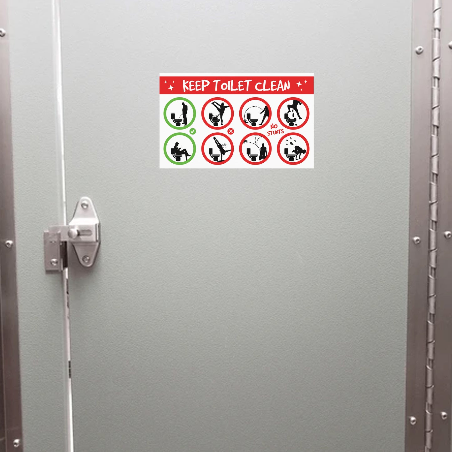 Funny Men's Bathroom Toilet Prank Stickers 12 QTY