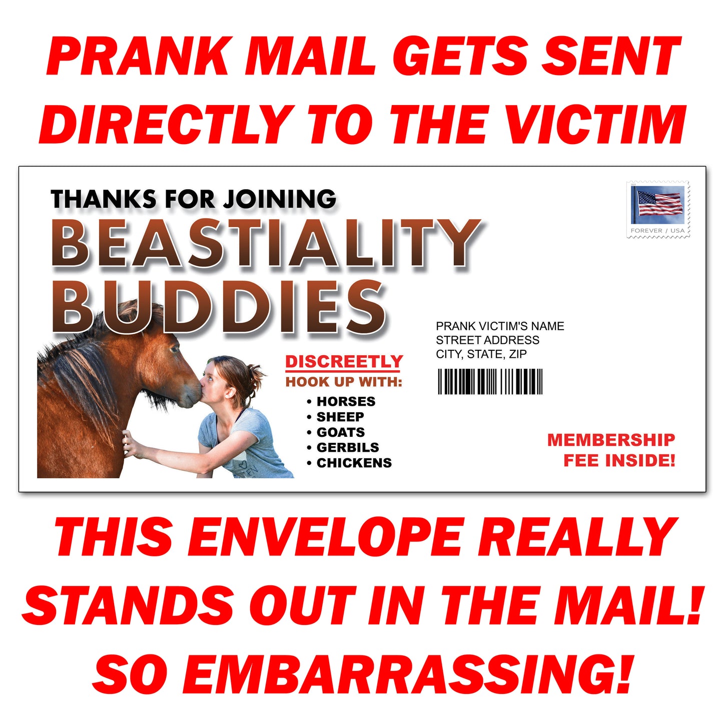 Beastiality Buddies Prank Letter