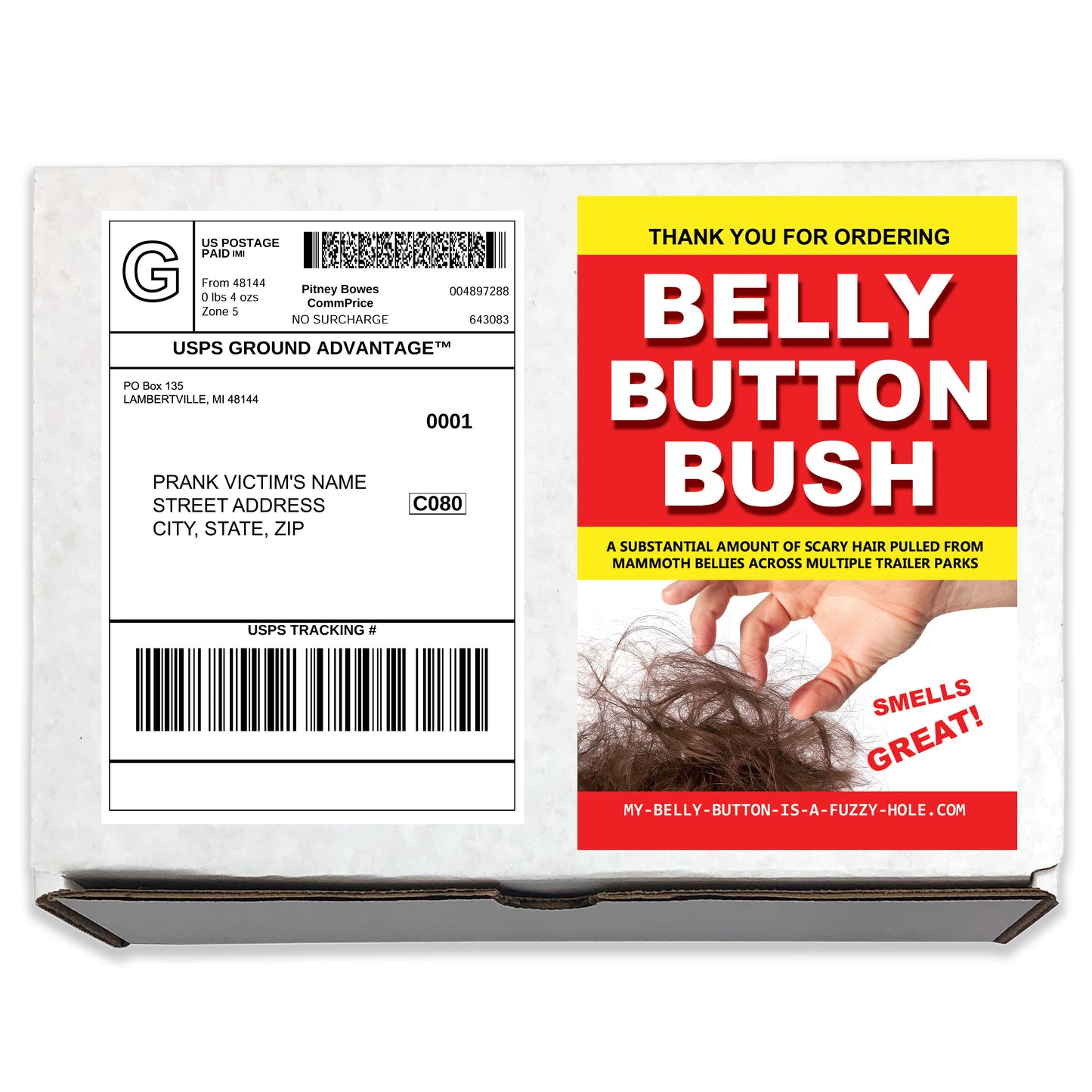 Belly Button Bush Prank Mail Gag