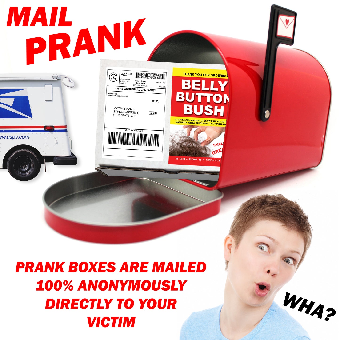 Belly Button Bush Prank Mail Gag
