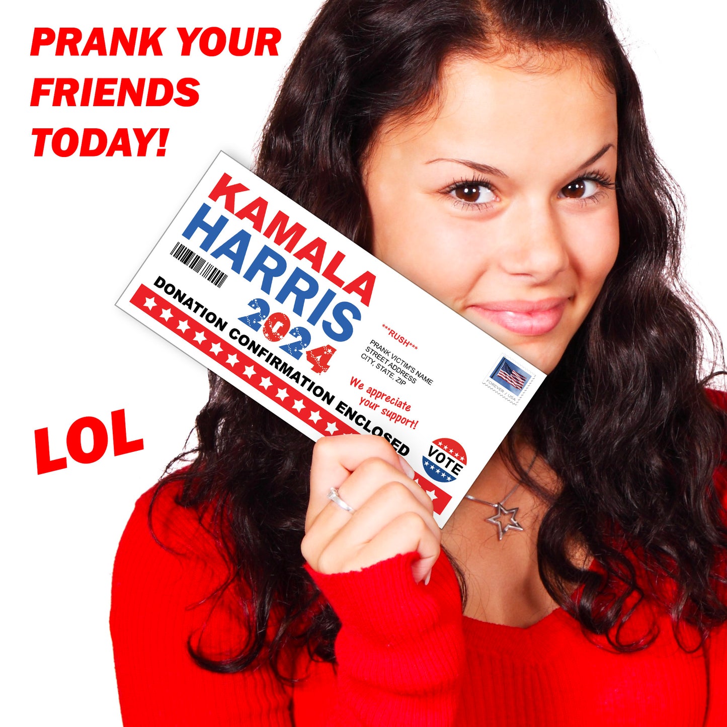 Prank - Kamala Harris 2024 Donation Mail Revenge Joke