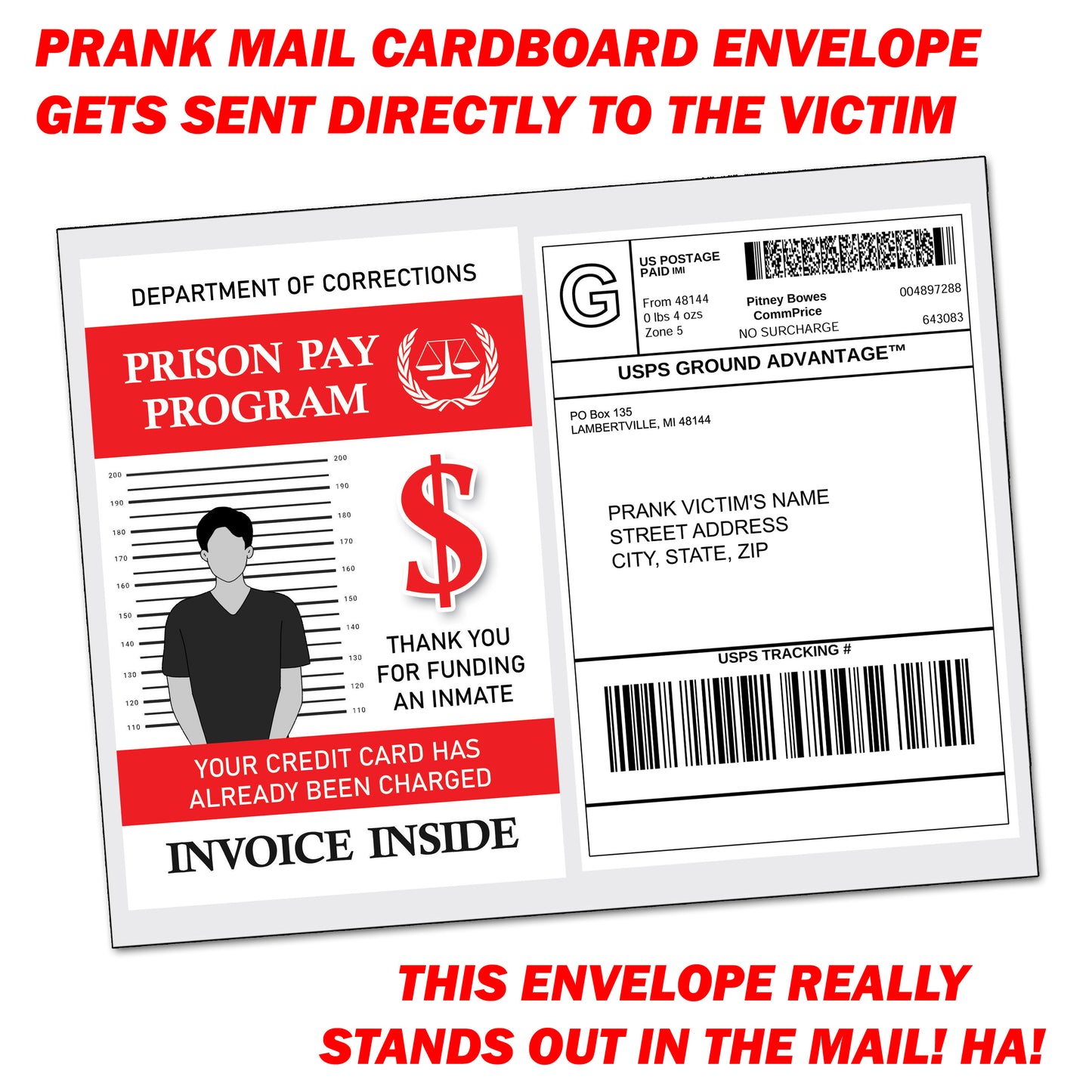 Fake Prison Pay Program Document Mail Prank