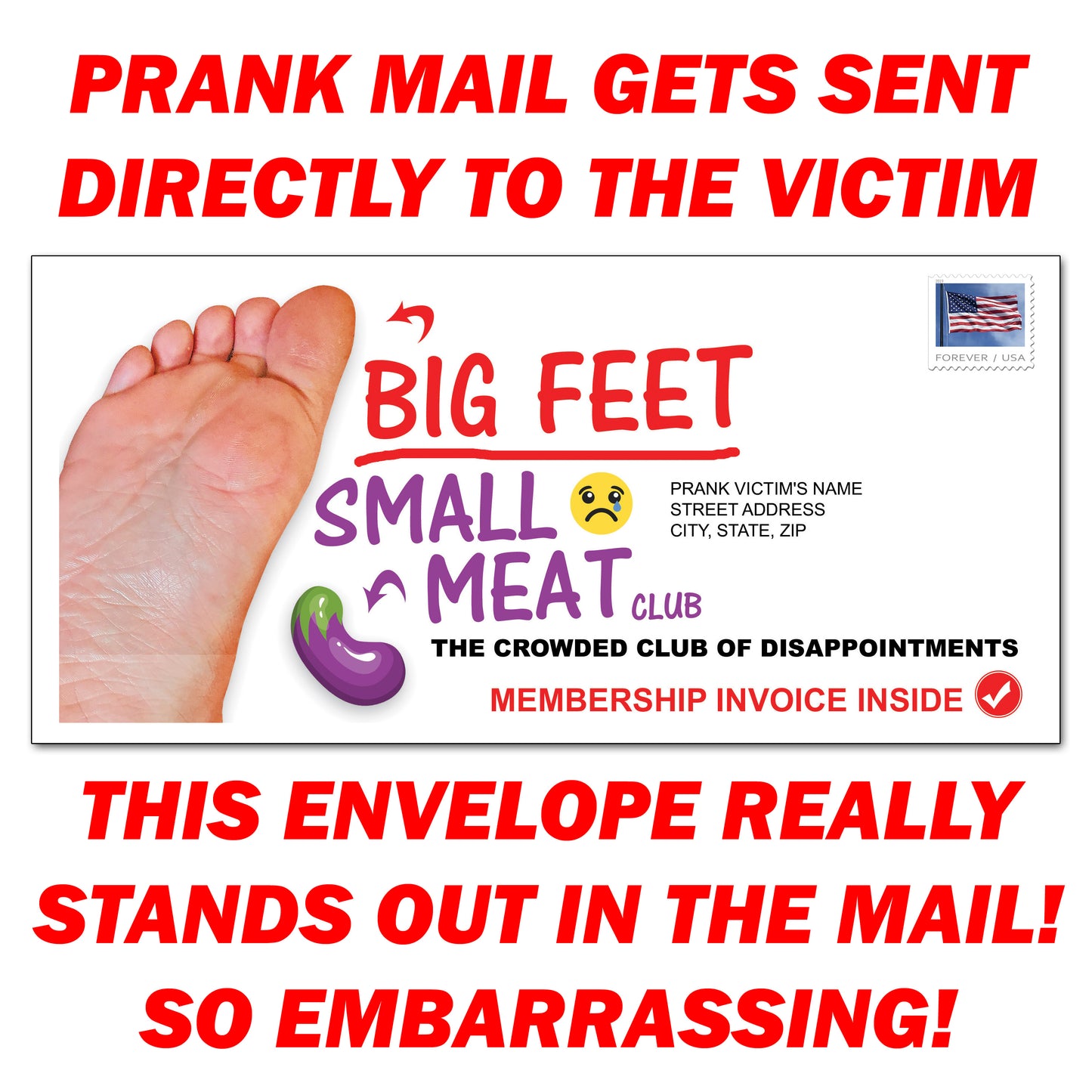 Big Feet Small Meat Prank Letter