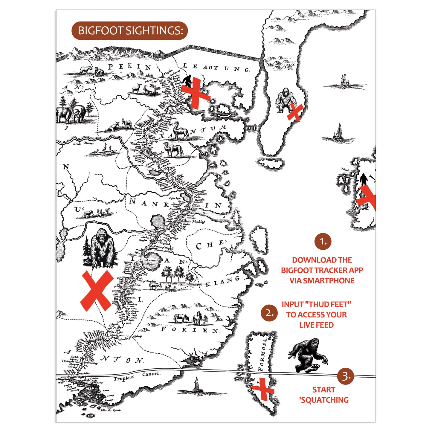 Bigfoot Tracker Fake Document Prank Mail