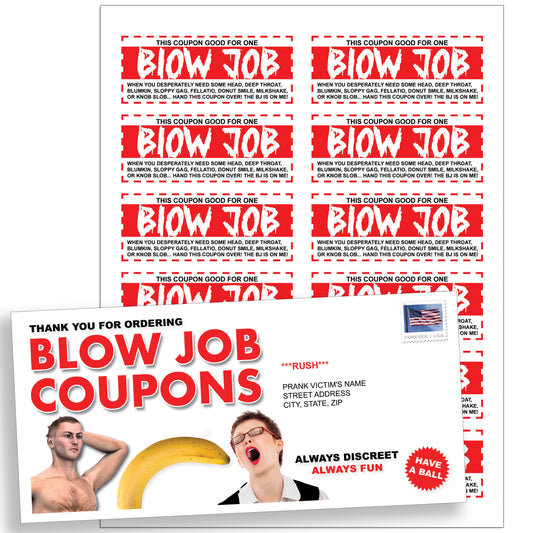 Blow Job Coupons Prank Mail
