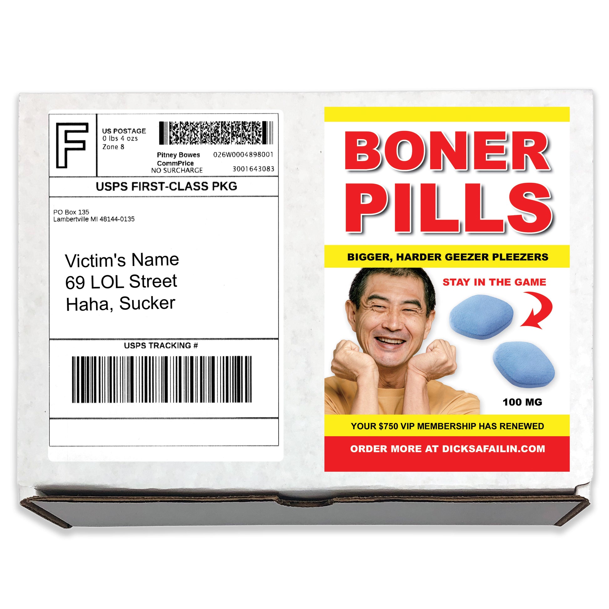 Boner Pills Funny Prank Mail