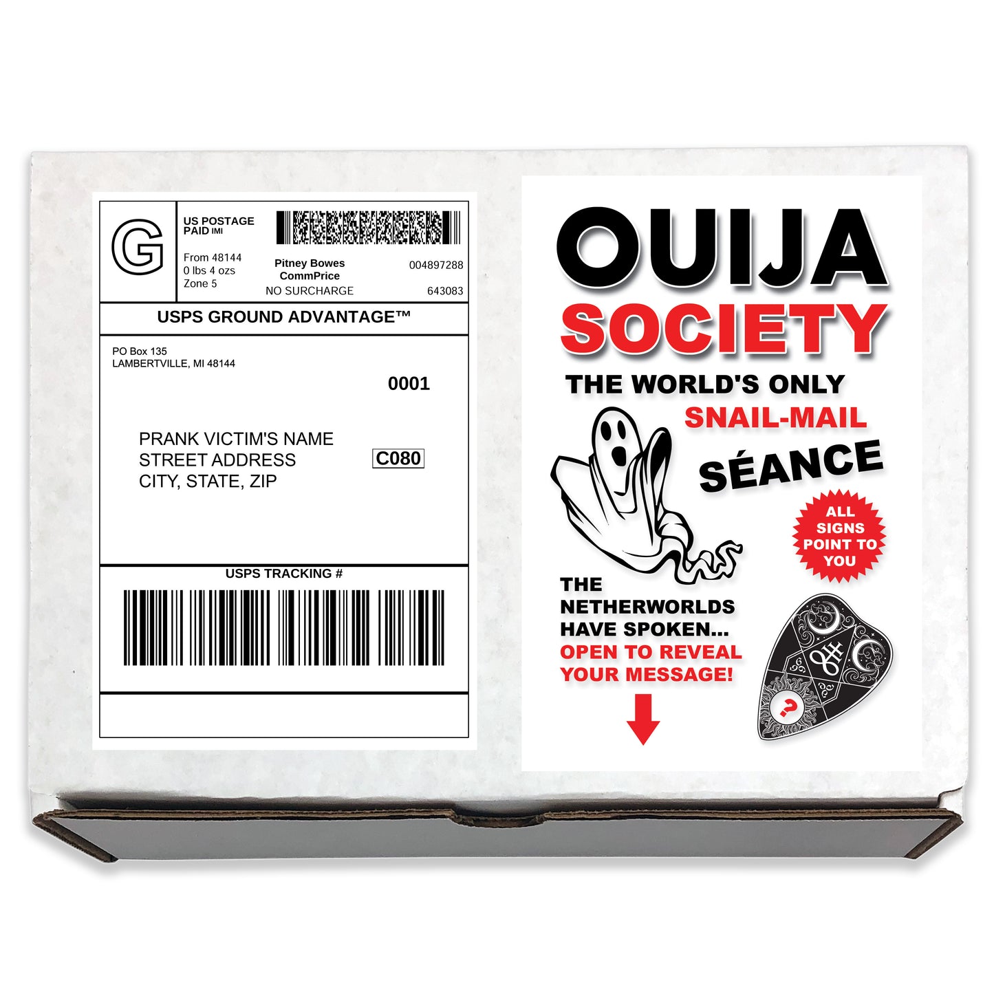 Ouija Boo Felicia Surprise Funny Prank Mail