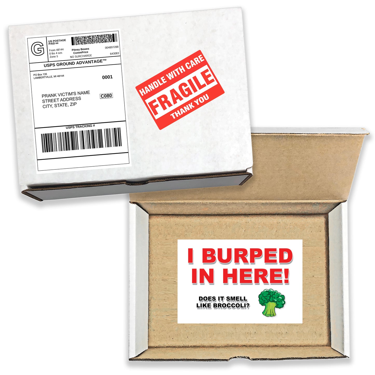 I Burped in Here! Does it Smell like Broccoli? Surprise Mail Prank