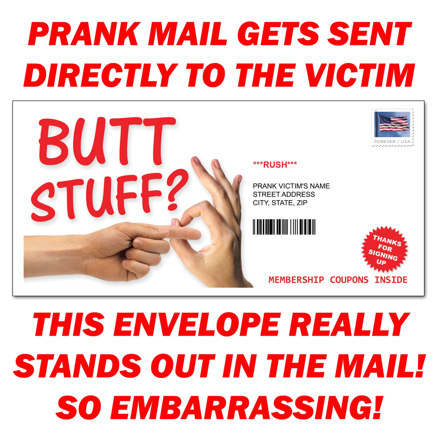 Hilarious Butt Stuff Fake Coupons Prank Letter