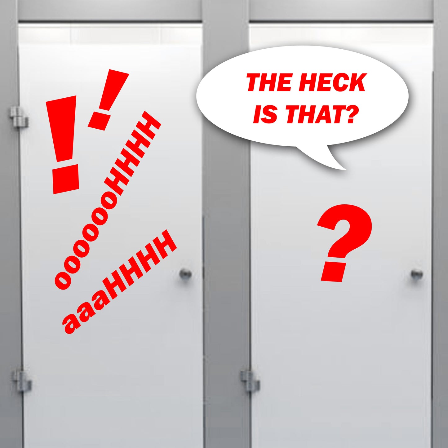 Woman Moaning Bathroom Toilet QR Code Prank Stickers!