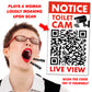 Woman Moaning Bathroom Toilet QR Code Prank Stickers!