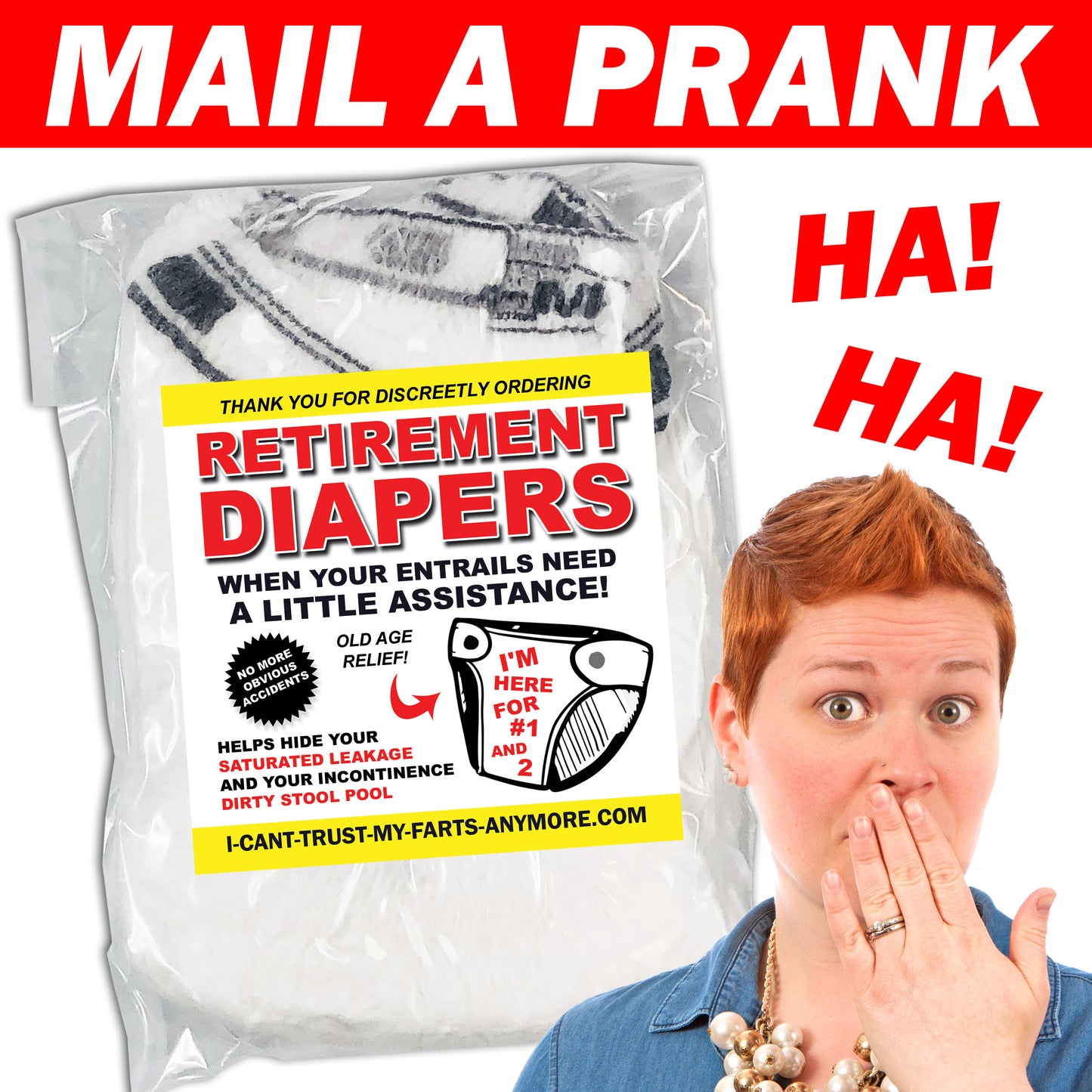 Retirement Diapers Prank Mail