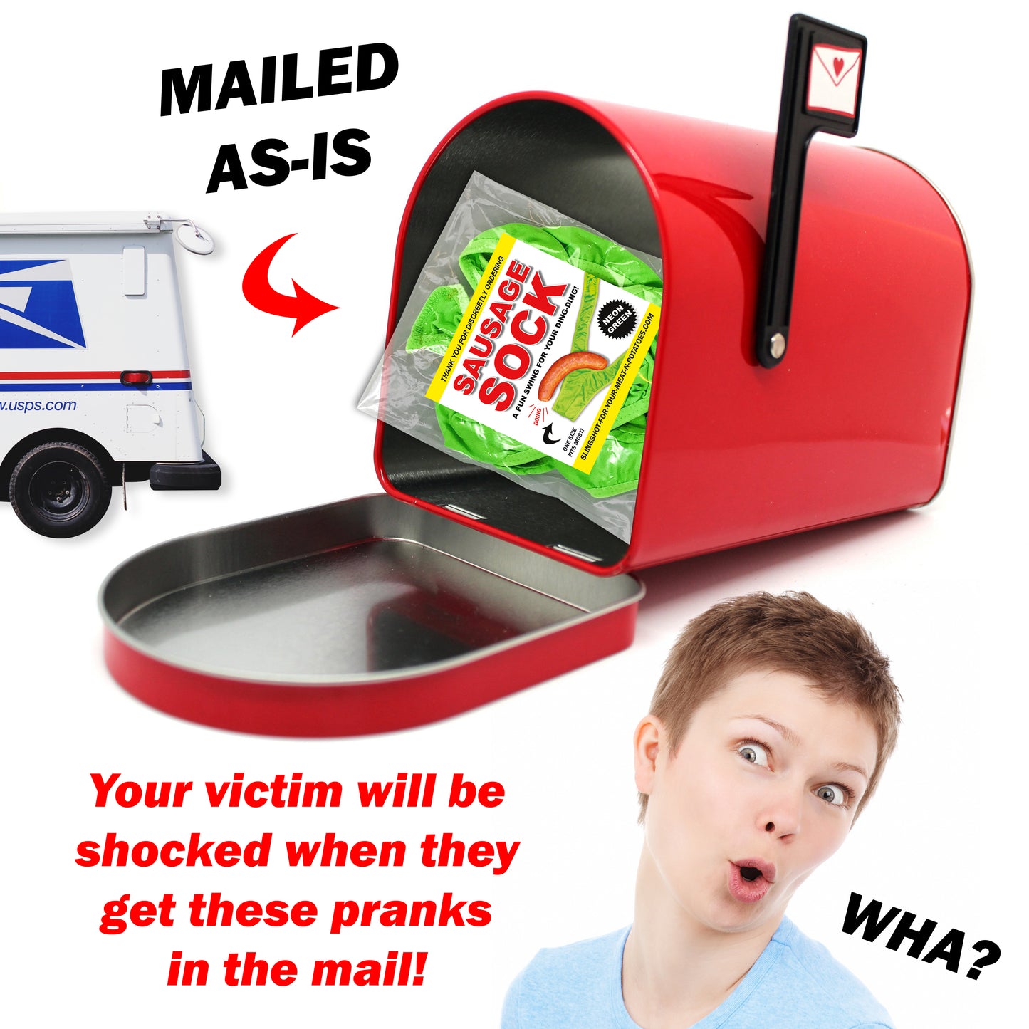 Sausage Sock Prank Mail