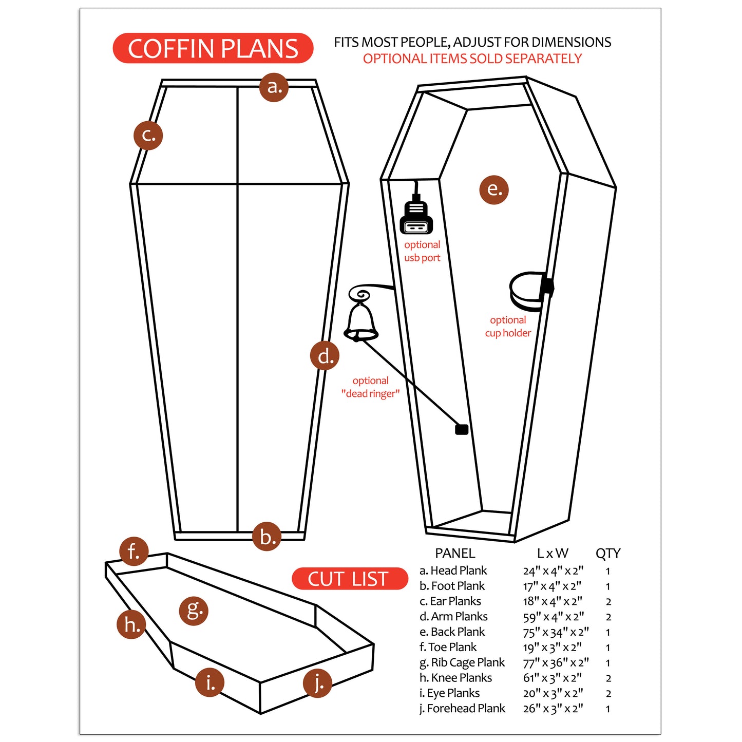 Build Your Own Coffin Kit Prank Mail Letter