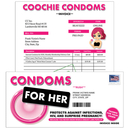 Condoms For Her Prank Mailer