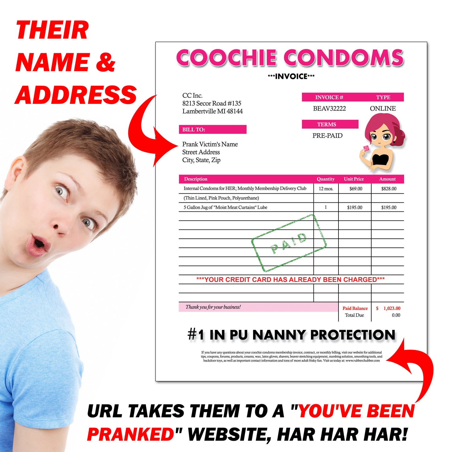 Prank Condoms For Her Mailer