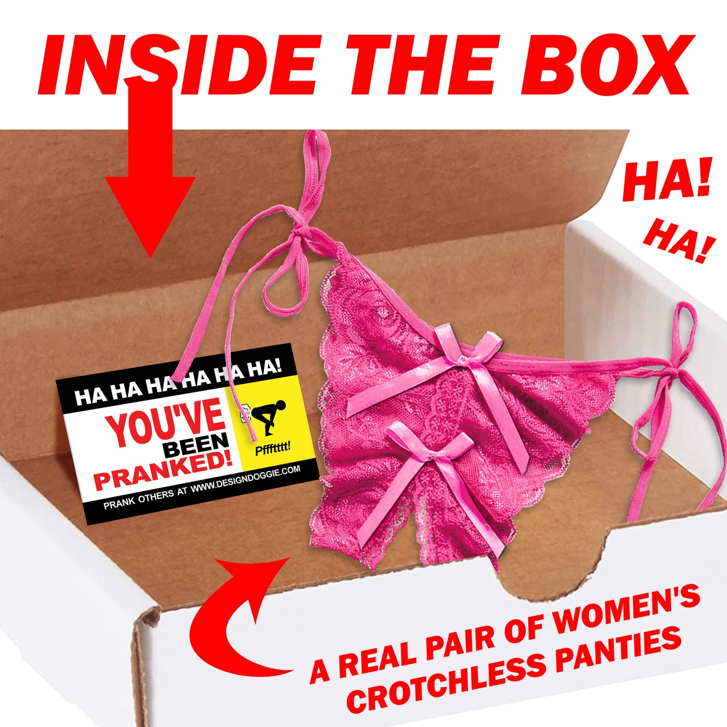 Coochie Free Crotchless Panty Anonymous Prank Mail