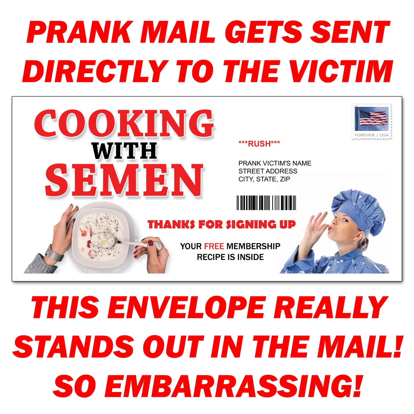 Cooking With Semen Joke Mail Prank Letter