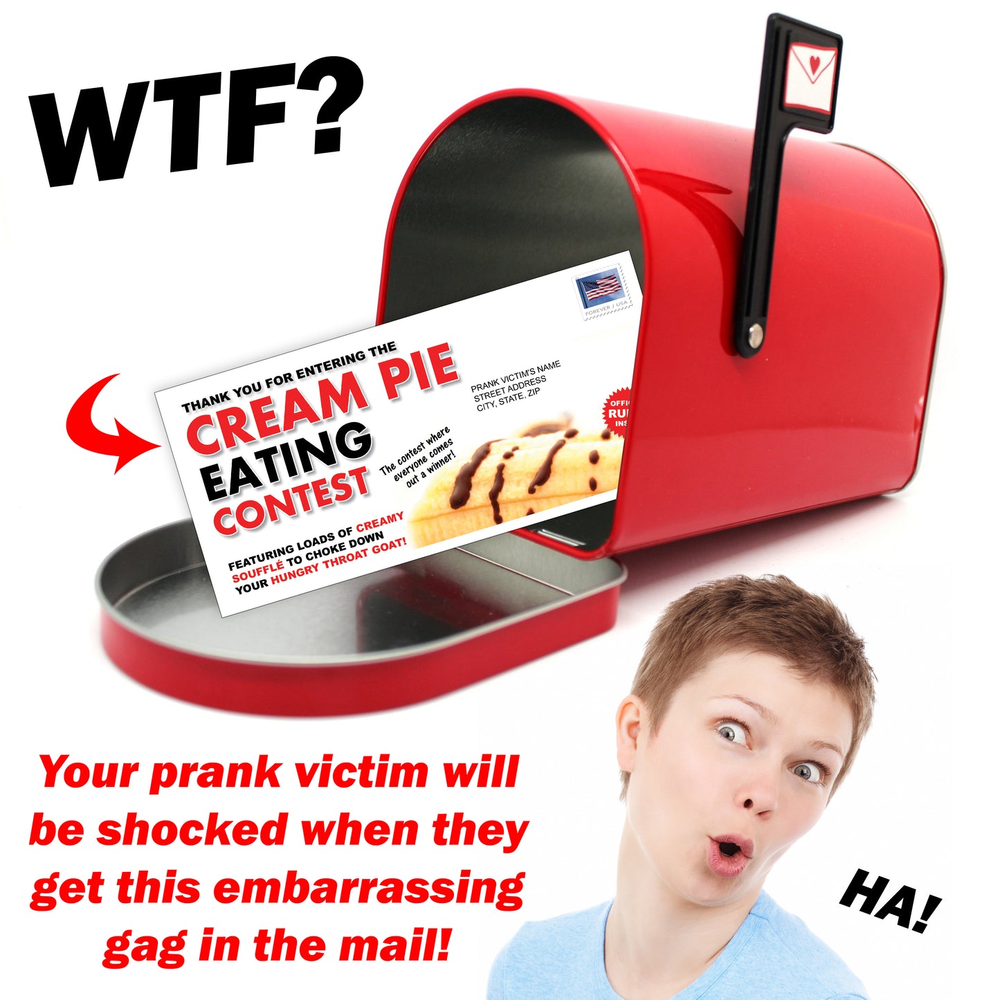 Cream Pie Eating Contest Anonymous Mail Prank Letter