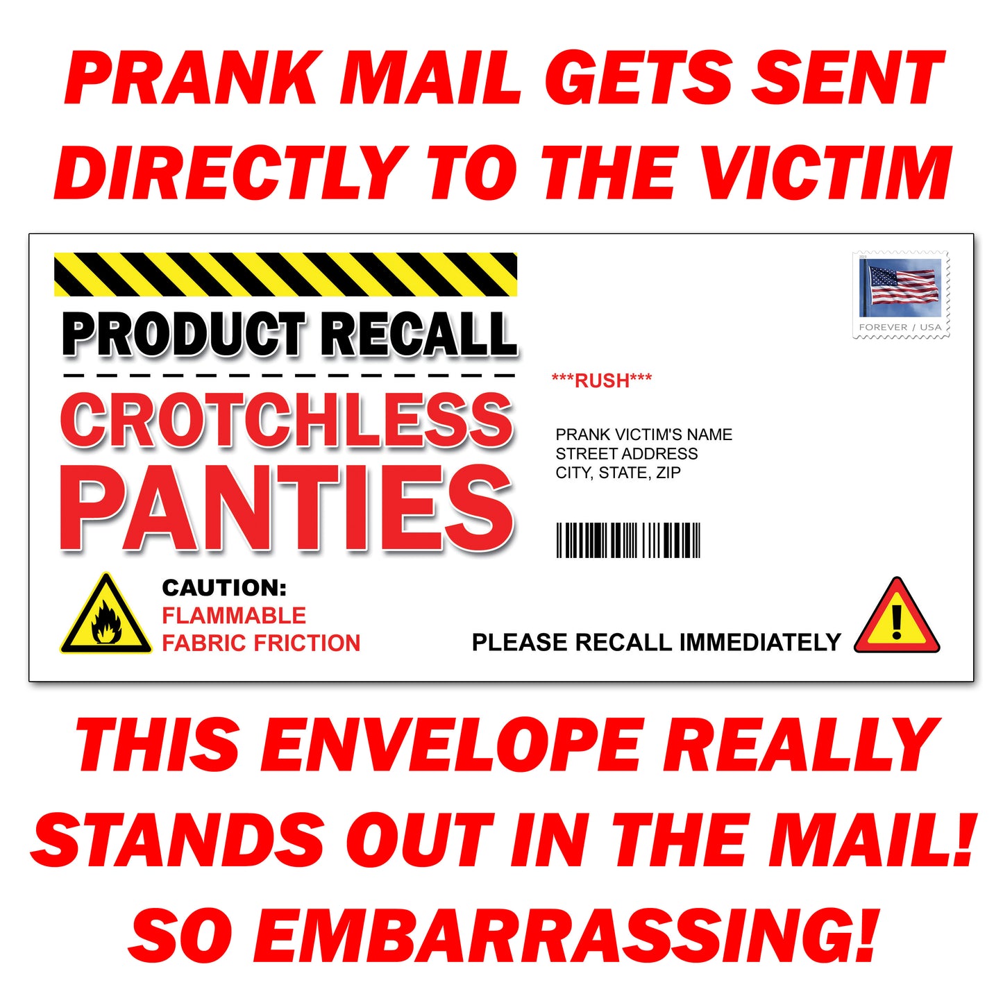 Crotchless Panty Product Recall Prank Letter