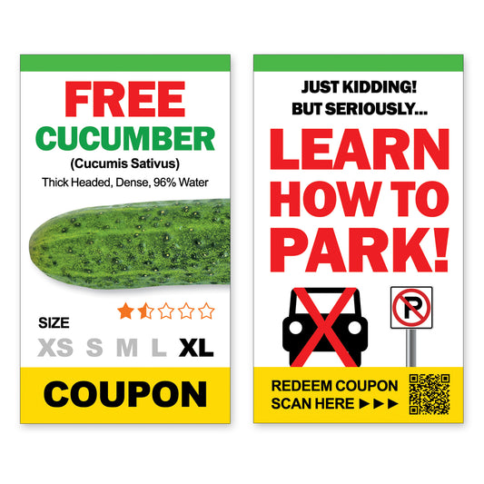 Learn How To Park Cucumber Prank Cards